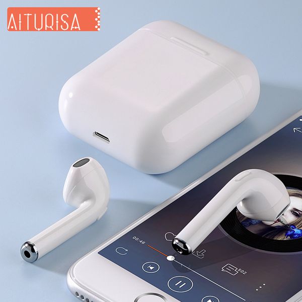 

i9s tws bluetooth 5.0 headphones wireless earphones stereo earbuds 3d surround sound with mic charging box for all smartphones