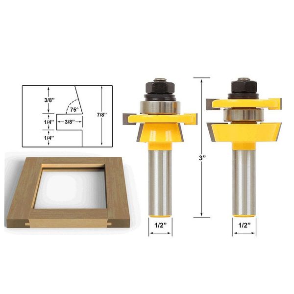 2019 Rail Stile Router Bit Set Shaker 1 2 Shank Door Knife Woodworking Cutter Tenon Cutter For Woodworking Tools From Topyuan 17 97 Dhgate Com