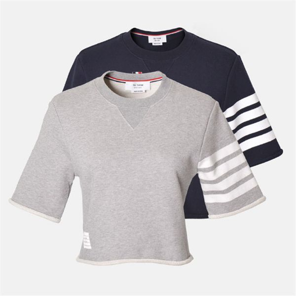 

чистый хлопок loopback джерси kint rlaxed-fit футболка crewneck туберкулезу thom коричневых граничные короткая версия неполных рубцы elbow р, White