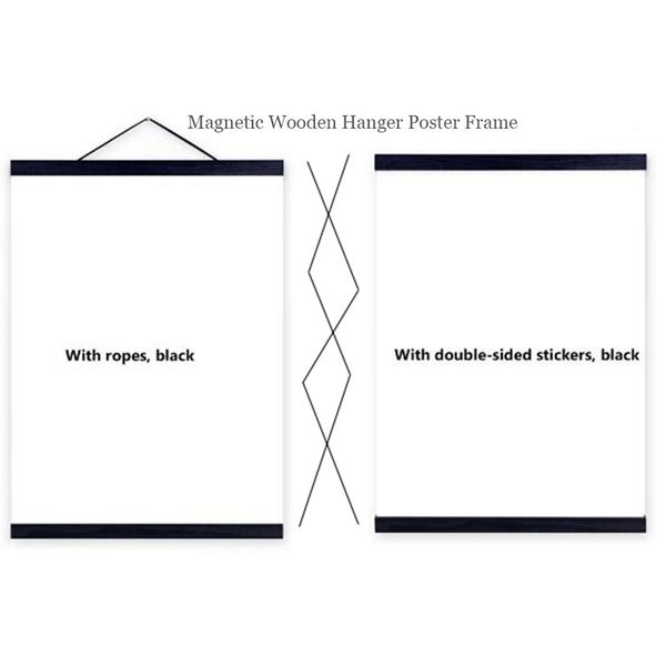 

magnetic wooden p frame modern magnetic p frame diy custom poster scroll prints artwork hanger teak wood painting