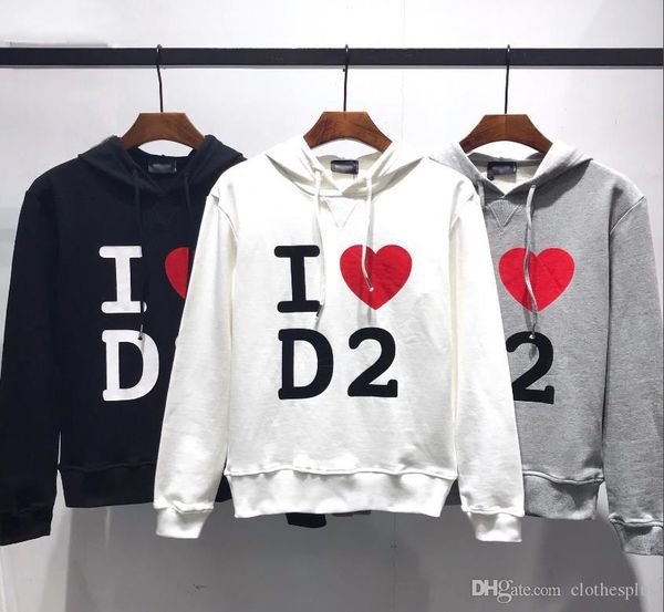 

new fashion designer hoodie 100% cotton pullover sweater o-neck love sweatshirt casual print luxury hoodies asian size m-3xl, Black