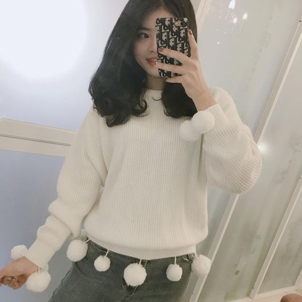 

женский свитер повседневная мода свитер размер s- удобный теплый wsj000#112814 sun07, White;black