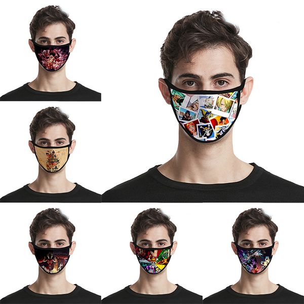 

One Piece 3D printing Designer face mask cotton reusable face masks Out Door Sport Riding Masks Fashion Cotton Designer Mask 5252