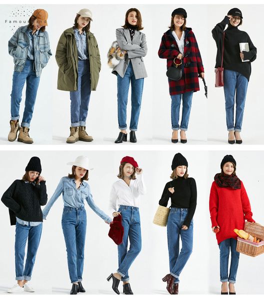 

winter mom jeans ladies high waist cross pants woman black pencil casual denim trousers pants zipper vintage jeans for women, Blue