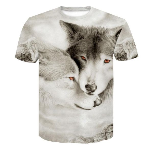 

men t sleeve new summer male animal o-neck 3d men novelty t t-shirts print tees short -shirt tshirts shirts wolf fknlp, Black