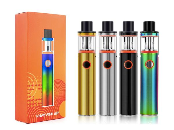 

22 Vape ручка комплект комплекты с 1650mah батареи сверху заполнить Vape ручка бак 22 интеллектуальный аккумулятор " ПК " Ново Норд TFV12 ручка комплект DHL бесплатно