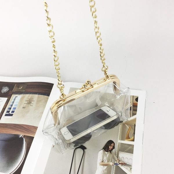 

2020 new korean version transparent bag women's cute crossbody bag fashion handbag jelly ladies