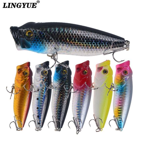 

1pcs plastic hard popper fishing lure 8cm 15g ater isca artificial bait crankbait wobbler pesca leurre for bass pike cutwa