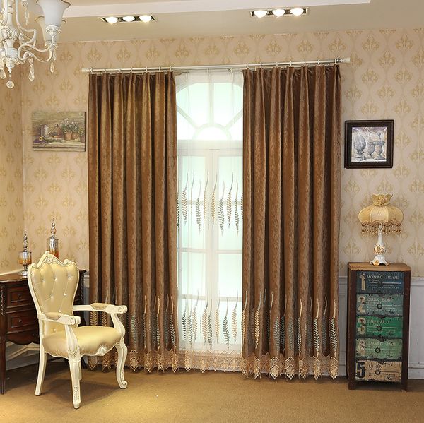 

jianou modern velvet embroidery shade curtains for living dining room bedroom