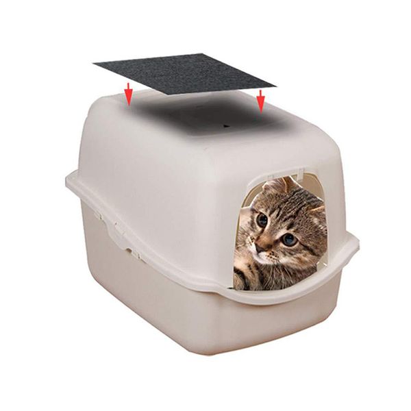 

newly charcoal cats litter box replacment filter hooded cats litter boxes pans carbon odor filters