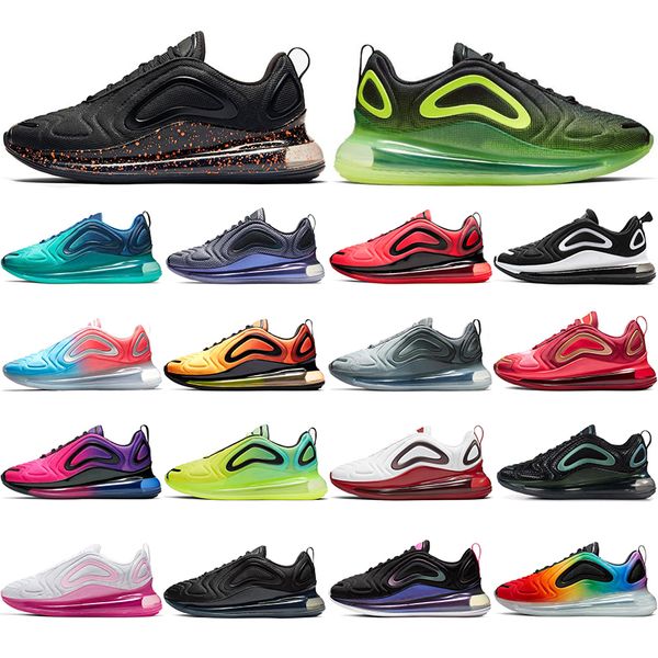 

2019 shoes full cushioned men women neon triple black be true noen carbon grey sunset metallic silver chaussures running shoes 36-45