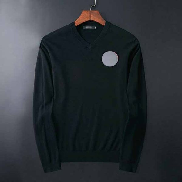 

with logo luxury mens sweaters fashion new sweaters salling casual wild sweater breathable classic trend business sweater, White;black