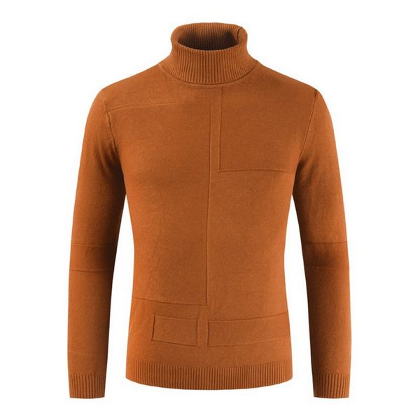 

shujin 2020 теплый высокого качества свитер мужчины мода твердые вязаные свитера вскользь воротник tops тонкий пуловер мужской double, White;black