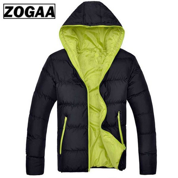 

2019 men winter casual new hooded thick padded jacket zipper slim men and women coats parka outwear warm coat, Tan;black
