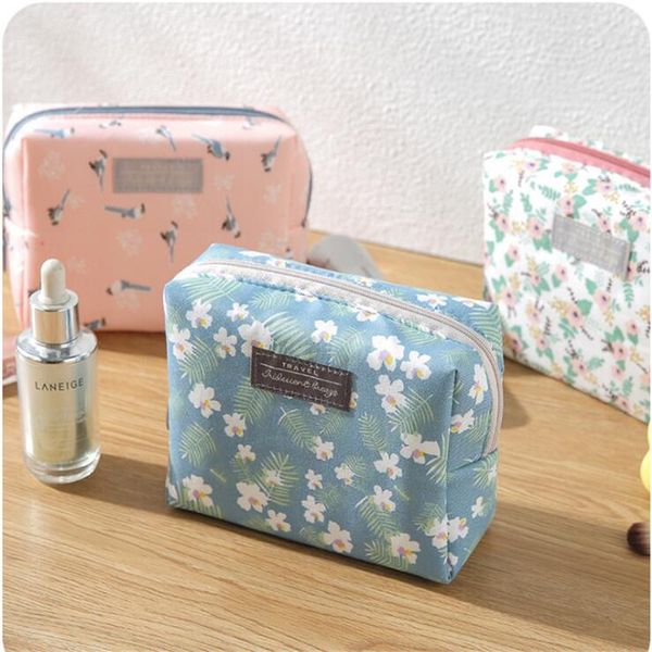 

fashion mini purse toiletry travel makeup pouch sweet floral cosmetic bag organizer portable beauty case storage kit make up wash pouch