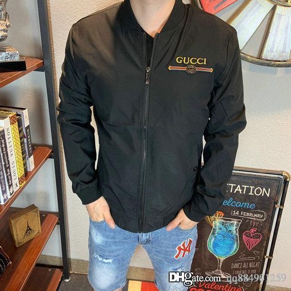 

2019 mens designer jackets leather jacket outerwear plus large black sport zipperveste pour hommemens designer coats, Black;brown