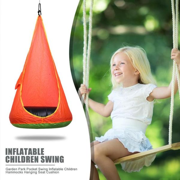 

garden park pocket swing inflatable children hammocks hanging seat cushion