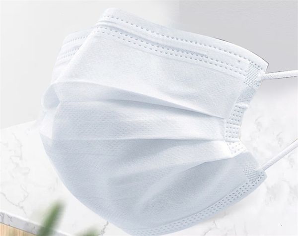 

1 pieces of black/white/pink non woven outdoor three layer filter dust masks ear loop mask in stock s4f5