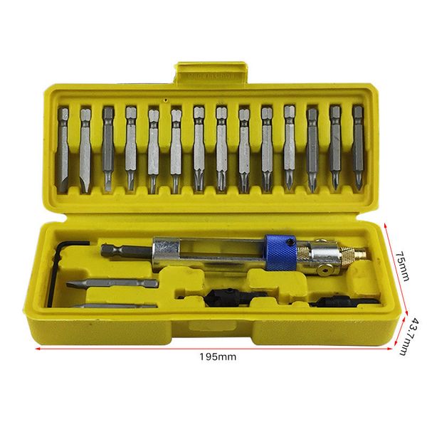 

multifunction screwdriver 20 piece set hole drill high speed steel drill first batch wind batch dual use screwdriver converter