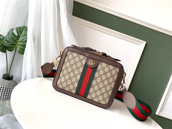 

2020 new classic pattern leather shoulder bag ophidia series messenger bag handbag men and women fashion luxury designer casual sports coup