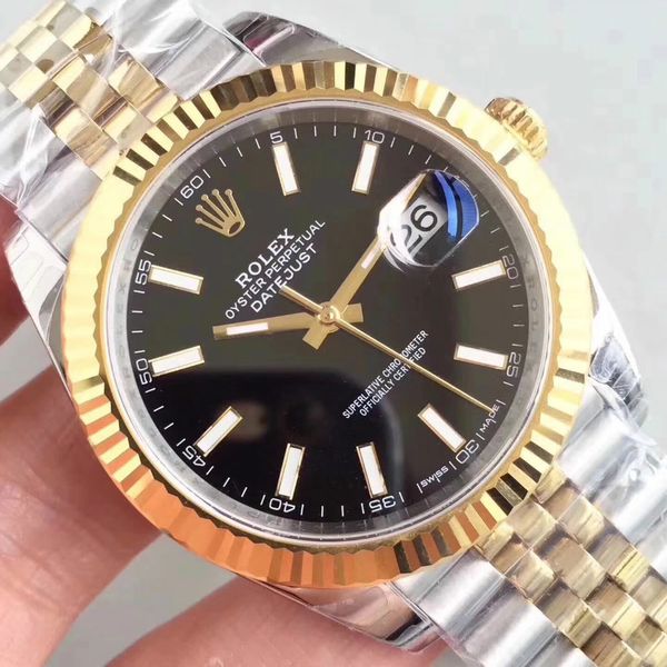 

20004 good quality brand watche 40mm famou 13 rolex men watch automatic menchanical movement apphire gla with green box 14, Slivery;brown