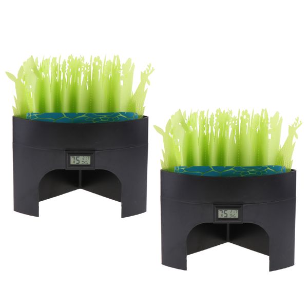 

2 pack multi-functional reptile hideout cave reptile humidifier for lizard spider bearded dragon