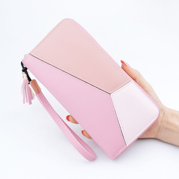 

designer leather wallets women purses zipper long coin purses credit card holders clutch phone wallets female money bags