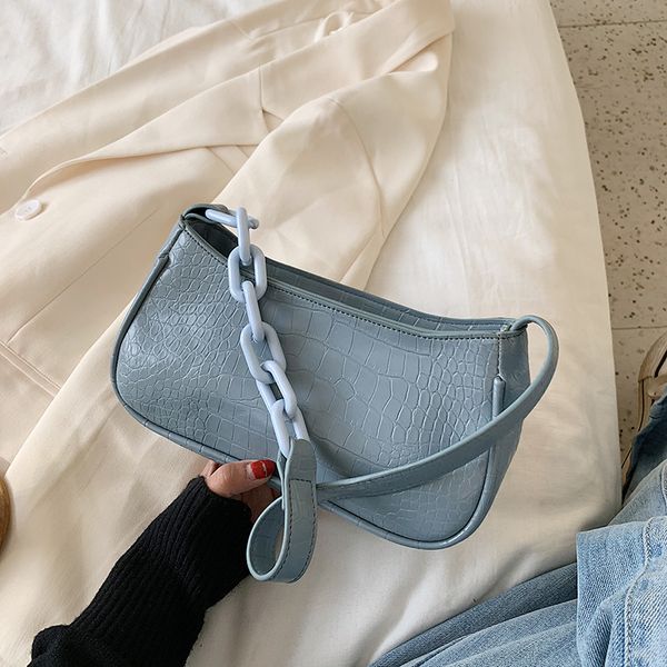 

small stone pattern soft pu leather shoulder bags for women 2020 female messenger bag design women chain handbags and purses sac