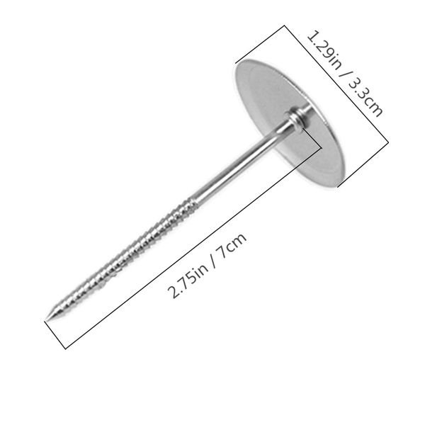 

2pcs cake decorating nails stainless steel cake flower needle and plastic scissor fondant decor flowers lifter other bakeware