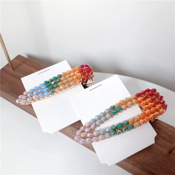 

1pcs korean style gradient candy color hairpins large rainbow drop-shaped hair clip hair accessories