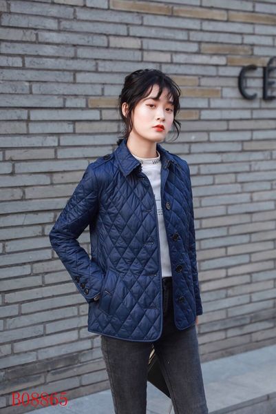 

women's cotton-padded clothes short slim quilted shirt single-breasted plaid thick coat fashion simple ladies winter clothing qq5, Black