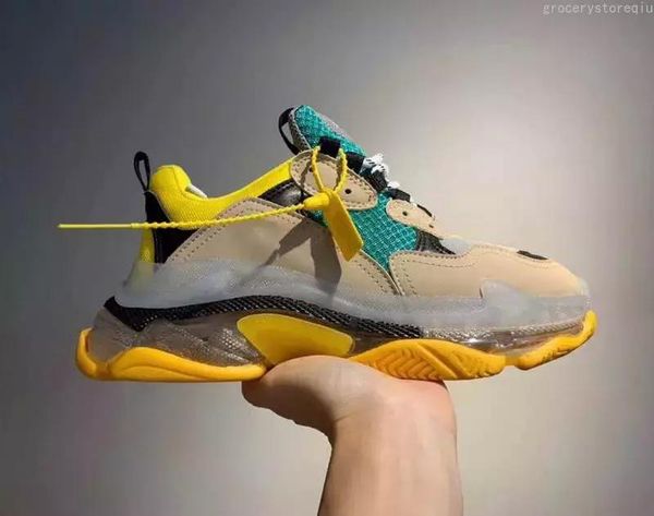

mens shoe triple s 3.0 fashion designer casual shoes shoes women's combination nitrogen outsole crystal bottom dad casual shoes 36-45l2, Black