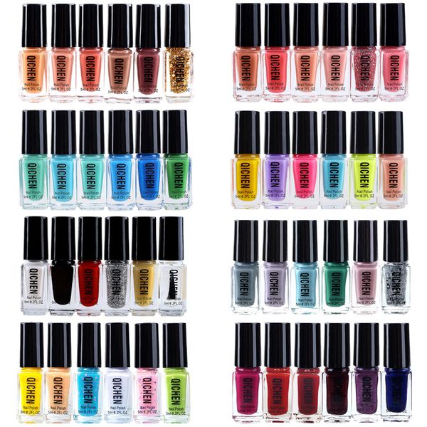 

5ml nail art tools quick dry nail polish glitter vernis a ongles 6 bottles/lots red white magic colors matte polish lot