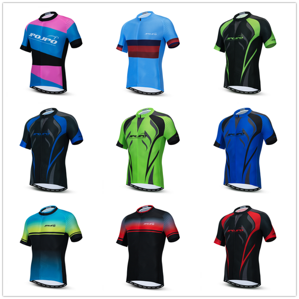 

jpojpo cycling jersey men's 2020 mtb bicycle short sleeve summer breathable cycling t-shirt, Black;red