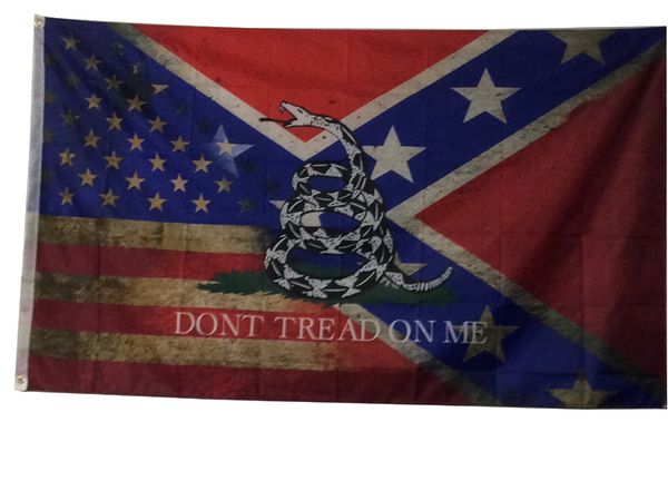 

new usa flag don't tread on me flag outdoor flag custome banner sell goods 3x5ft 90x150cm banner brass metal holes