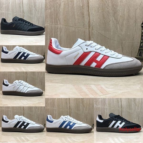 

samba rose men luxury leather casual shoes gazelle og black white blue mens sneakers sports size 5-11