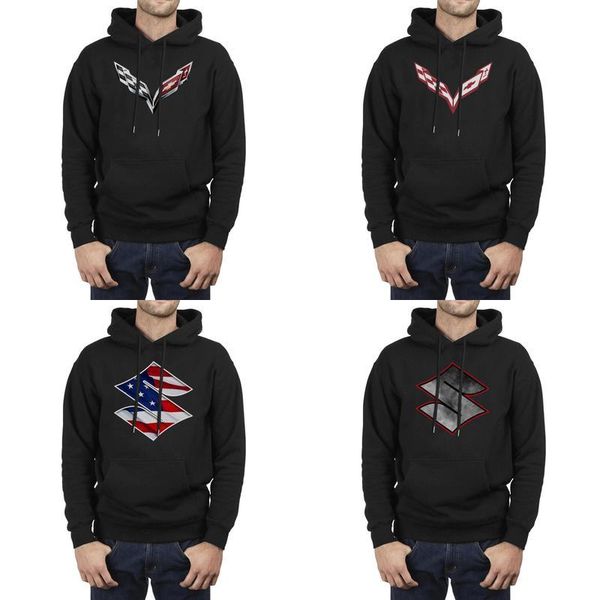 

мода мужчины corvette stingray диски цена логотип winter толстовки, толстовки повседневный vintage тонкой пригонки толстовки suzuki 3d эффек, Black