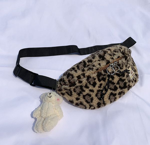 

модные сумки кошельки ретро леопардовый плюшевый нагрудный мешок девичья талия сумки дизайнерские маленькие милые высококачественные курьерс