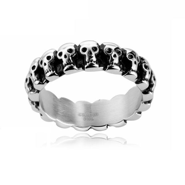 Fabrik Pirce Männer Frauen Antike 925 Silber Schädel Ring Europäischen Amerikanischen Mode Punk Stil Schmuck Größe 7 8 9