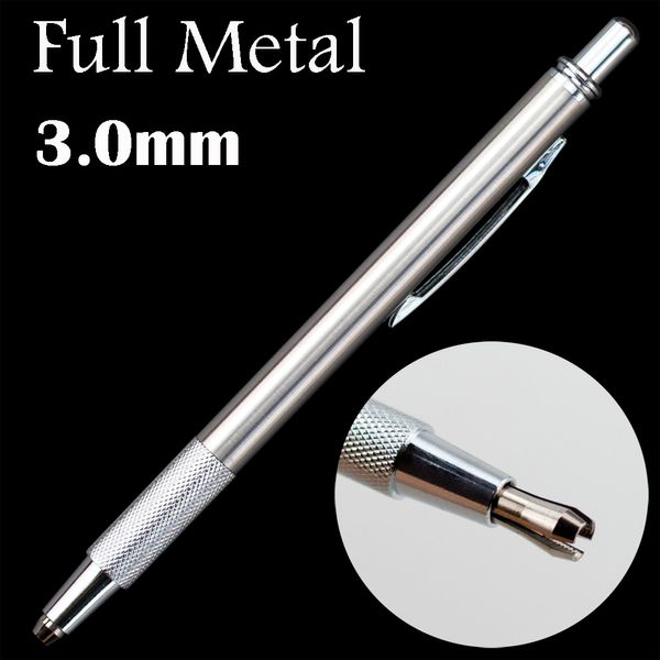 

full metal 3.0mm mechanical pencils simple lead holder steel office school drawing supplies supplies not-staedtler, Blue;orange