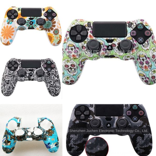 

dlpta high grip silicone gel ps4 soft skin quality cover case for playstation 4 rubber pro ps4 slim gamepad joystick protective