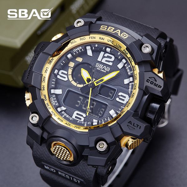 

2019 fashion sports watch swimming multi-function digital watch-style outdoor pu watch waterproof g table