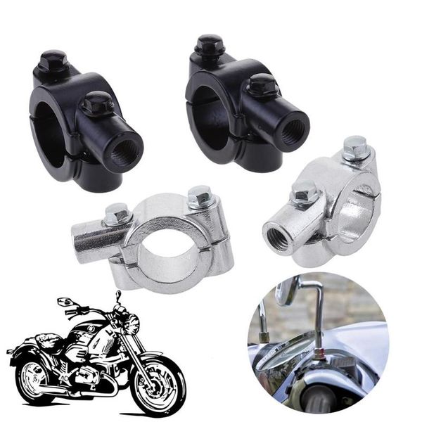 

vodool 2 pcs 25mm motorcycle mirror mount clamp brackets accessories motorbike handlebar metal rear view mirror mount holders