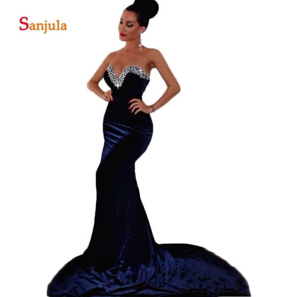 

long evening dresses gowns velvet sweetheart crystals dubai arabic women formal dresses 2019 vestido longo festa d1156, White;black