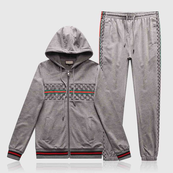 

new 2020 men's luxury full zip designer tracksuit man medusa sport suit men jogger set fashion mens hoodies sweatshirts outdoor sportsw, Gray