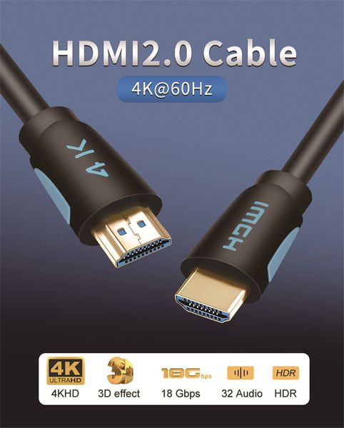 

Кабель HDMI 2,0 HDMI к HDMI 3м 5м 8м 10м 15м Поддержка ARC 3D HDR 4K Ultra HD 60 Гц для Splitter Переключатель