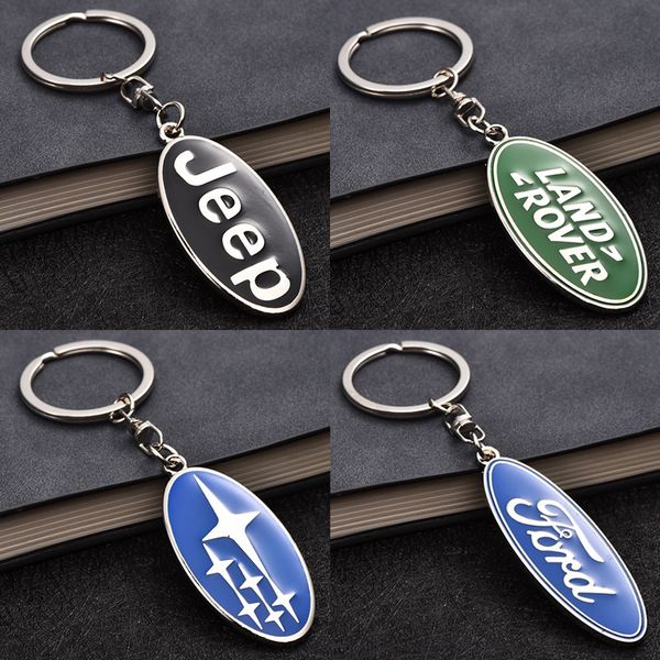 

High End Car Key Ring Fashion 3D Metal Keyring Auto Keychain Car-Styling Key Chains for Jeep Land Rover Ford Subaru Cars Auto Accessories