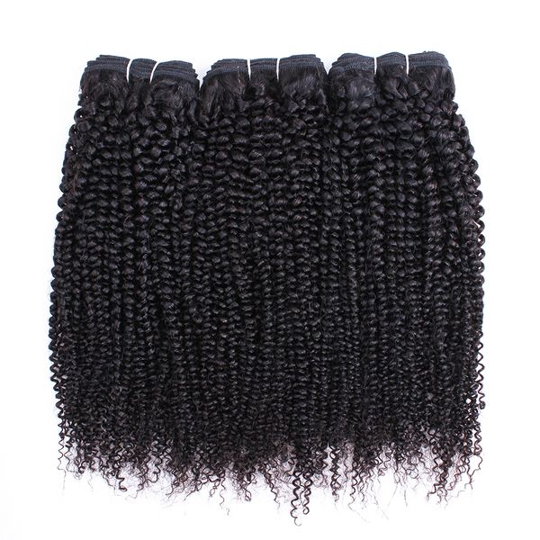 

Afro kinky curly hair bundle brazilian peruvian indian virgin hair 3 or 4 bundle 10 28 inch remy human hair exten ion, Black