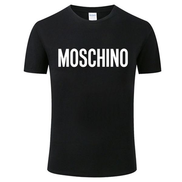 

v6 moschino men luxury brand designer t-shirt men's summer 2020 cotton cute young animal print short-sleeved t-shirt, White;black