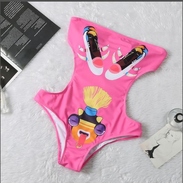

designer swimsuit fashion swimwear with pad for women swimsuit bandage bathing suits one-piece bikini #8840, White;black